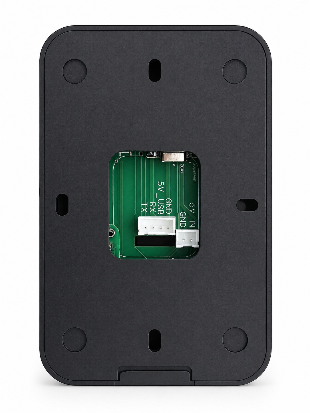 Rear mounting plate and cable window reference