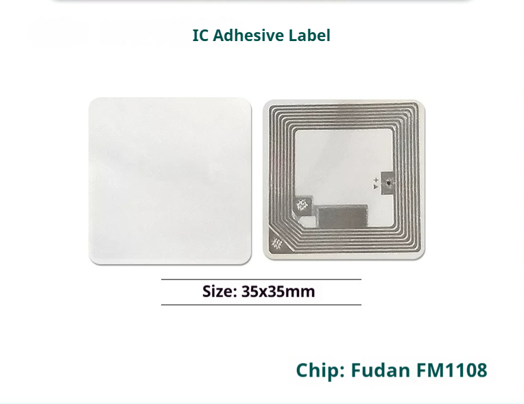FM1108 F08-06 - Coated Paper Square 35 x 35mm RFID tag FM1108 F08-06 - Coated Paper Square 35 x 35mm 13.56MHz RFID tag
